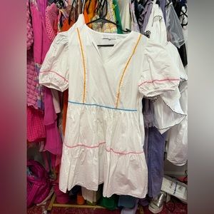 English Factory White/ Multi color dress